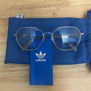 Adidas Originals OR5034 Metal Eyeglasses Frame, 016 Shiny Palladium 58-17-145